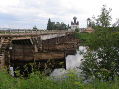 Мост на городнях.